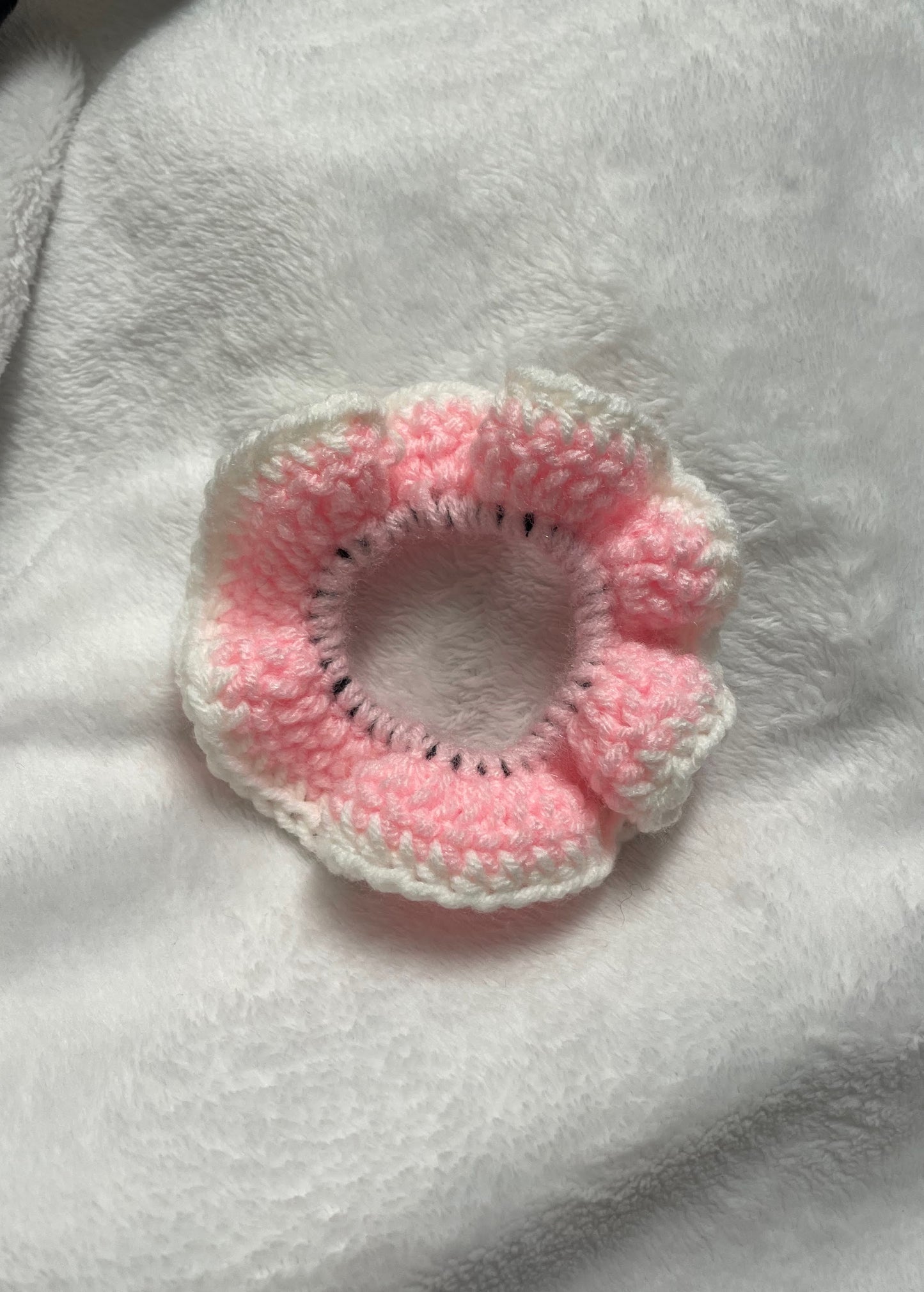 Crochet Hair Scrunchie - Bubblegum
