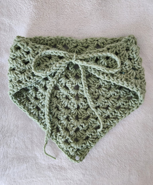 Crochet Bandana - Sage Green